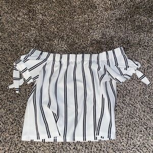 short sleeve off the shoulder shirt